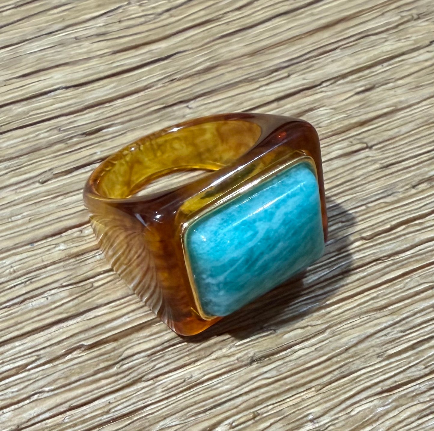 Tortoise Shell Square Ring