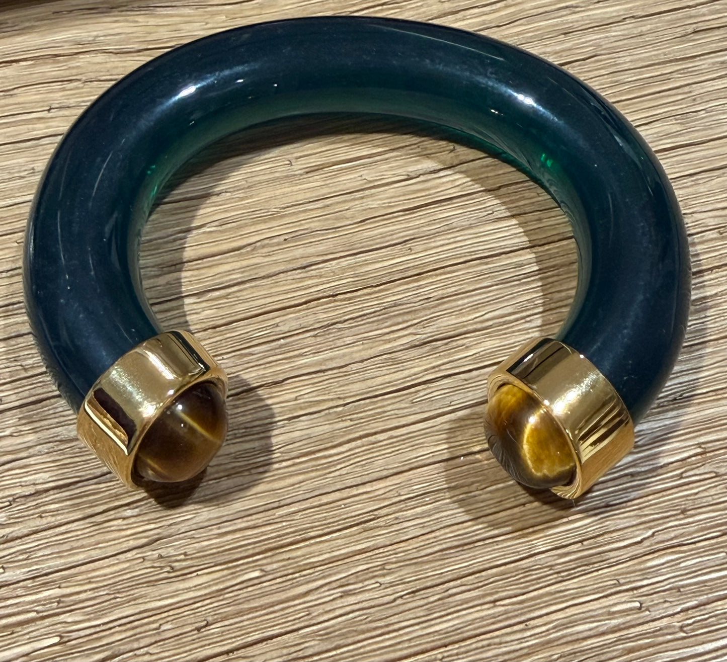 Emerald Green Tiger Eye Bangle