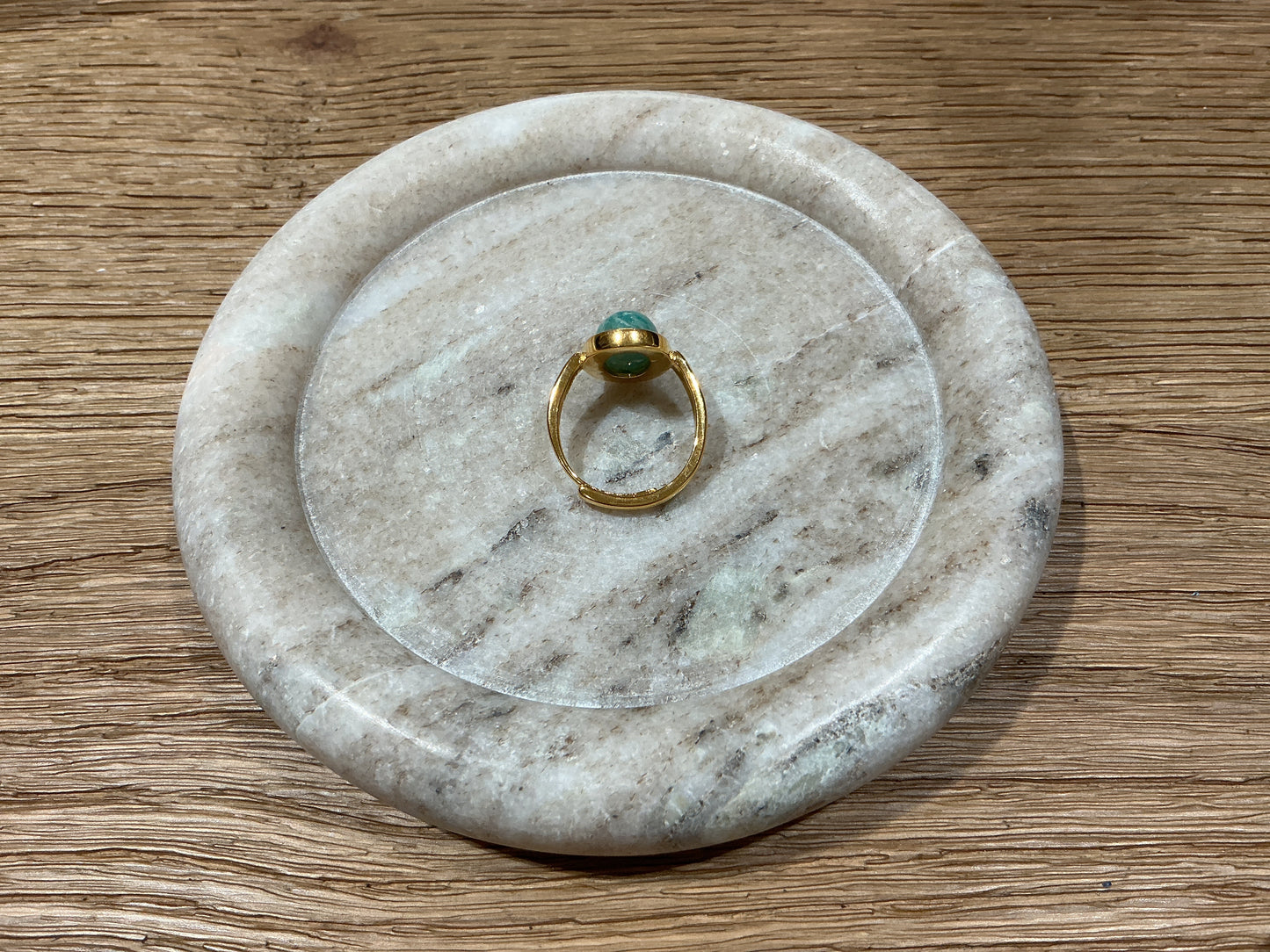 Amazonite adjustable ring