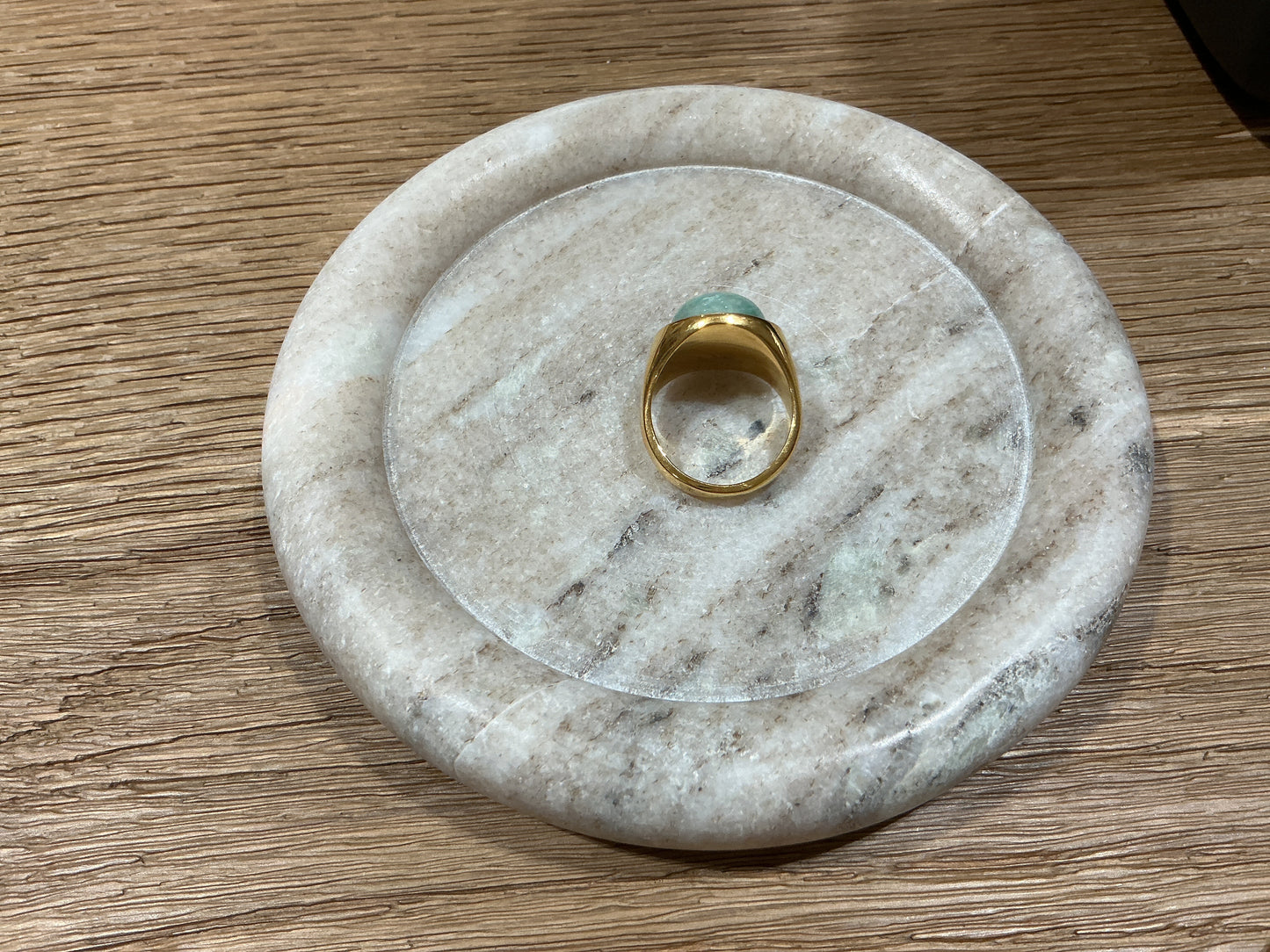 Amazonite circle ring