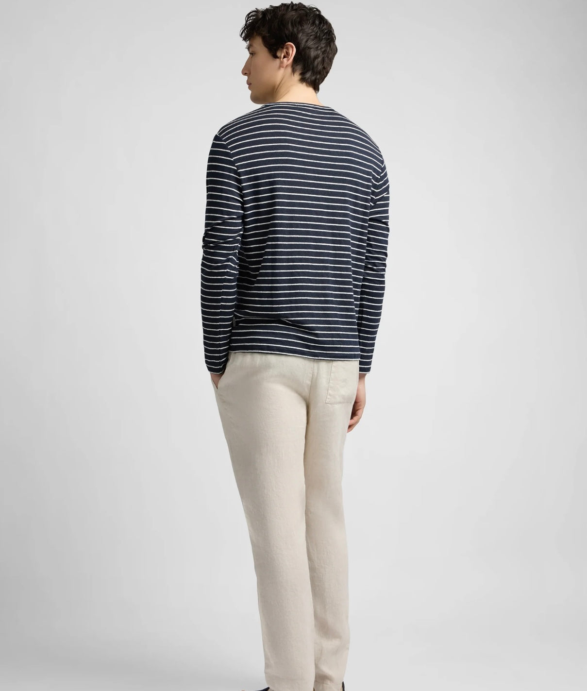 Stretch Linen Jersey Long Sleeve Tee
