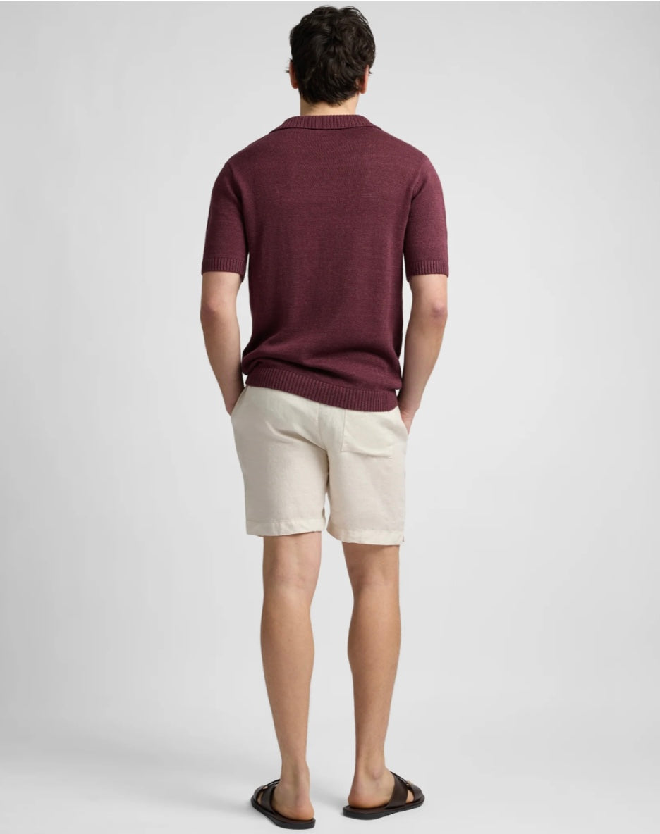 Silk Linen Short Sleeve Johnny Polo