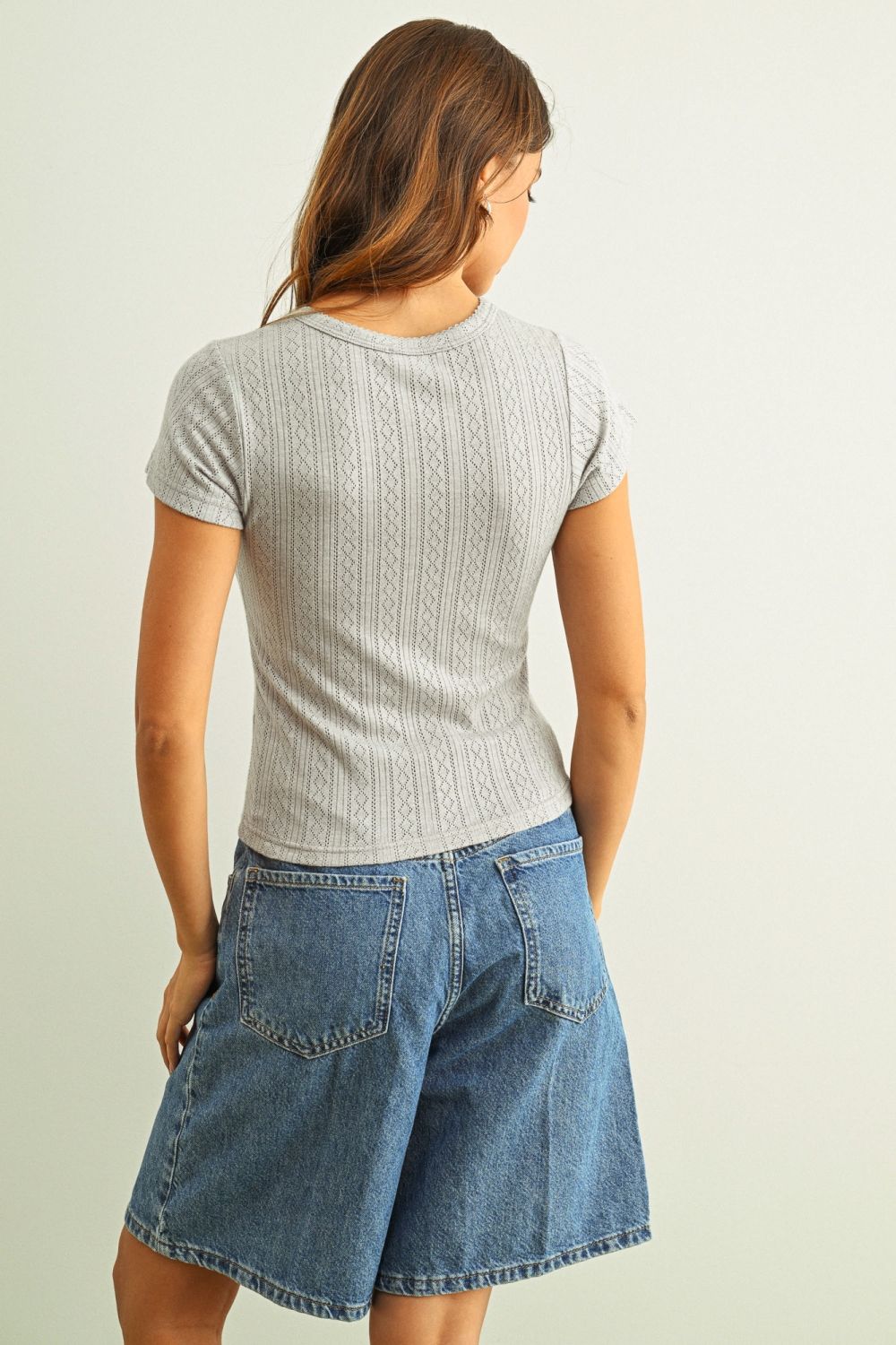 Pointelle Grey Set