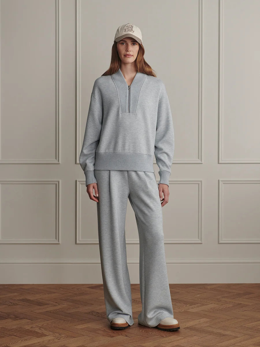 Sally Half Zip Sweat Jacket Grey