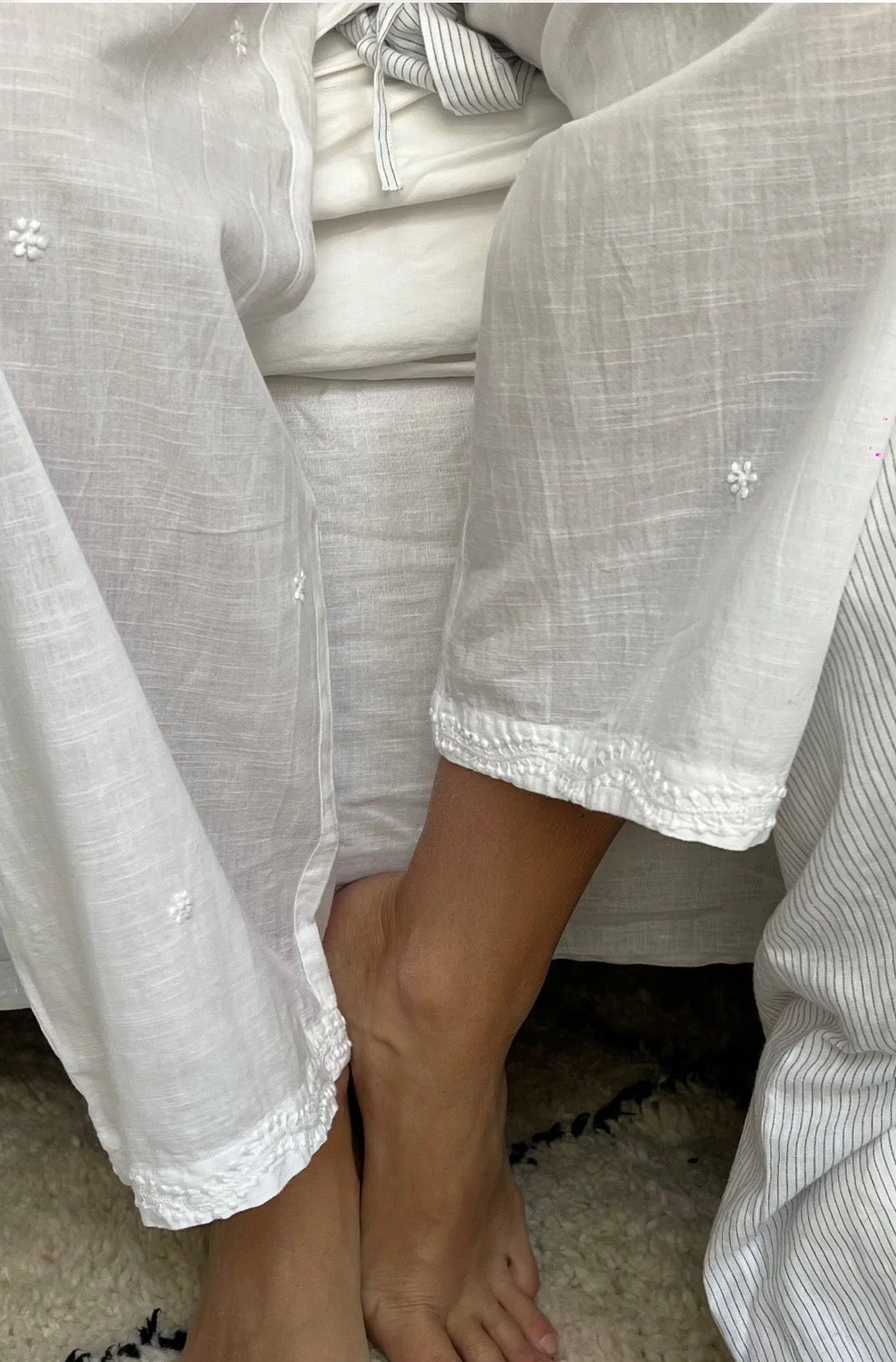 Claudine PJ Set White