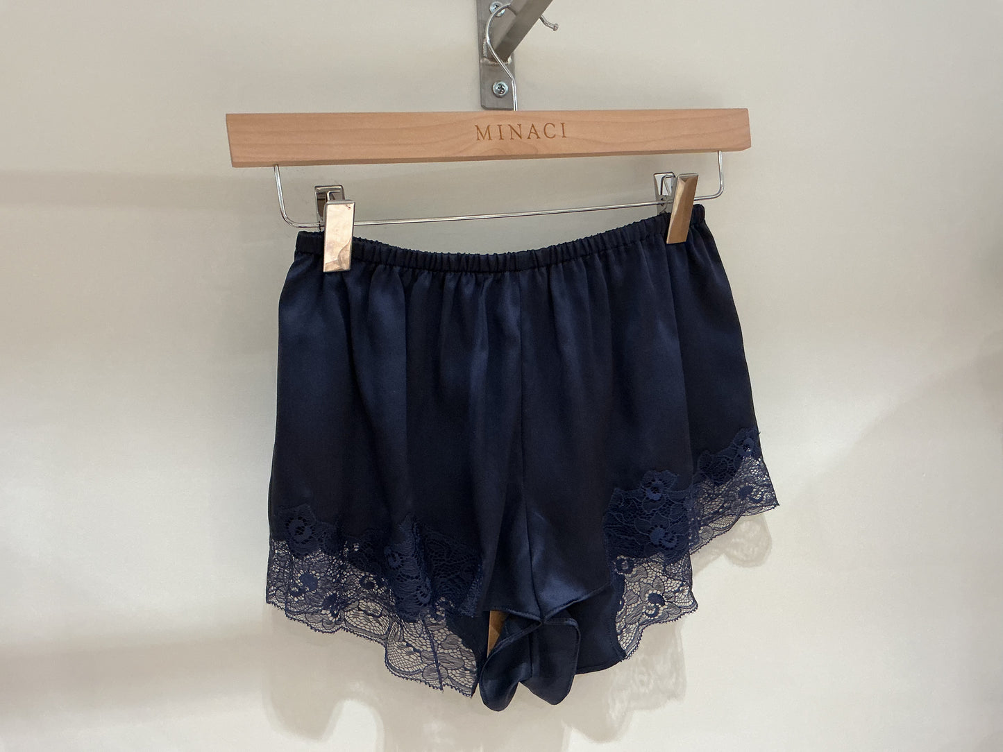 Silk Charmeuse Mini Slip Navy