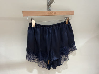 Silk Charmeuse Mini Slip Navy