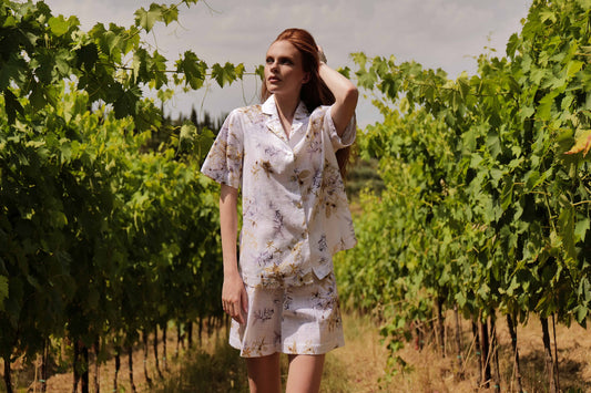 Pajama set in Mussola Cotton