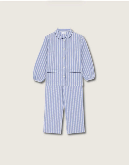 Claudine PJ Set Blue Stripes