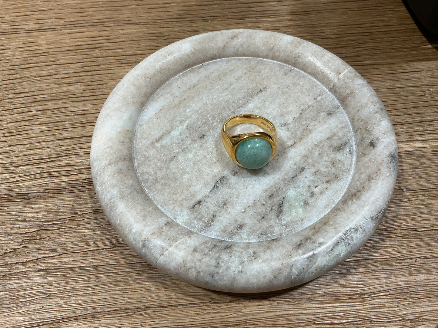 Amazonite circle ring