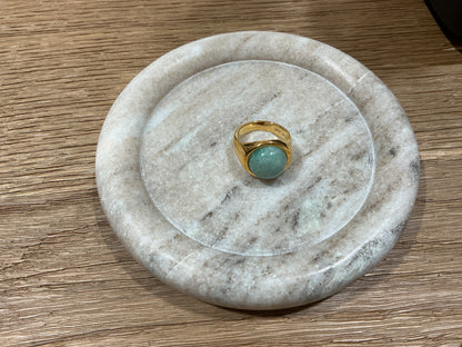 Amazonite circle ring