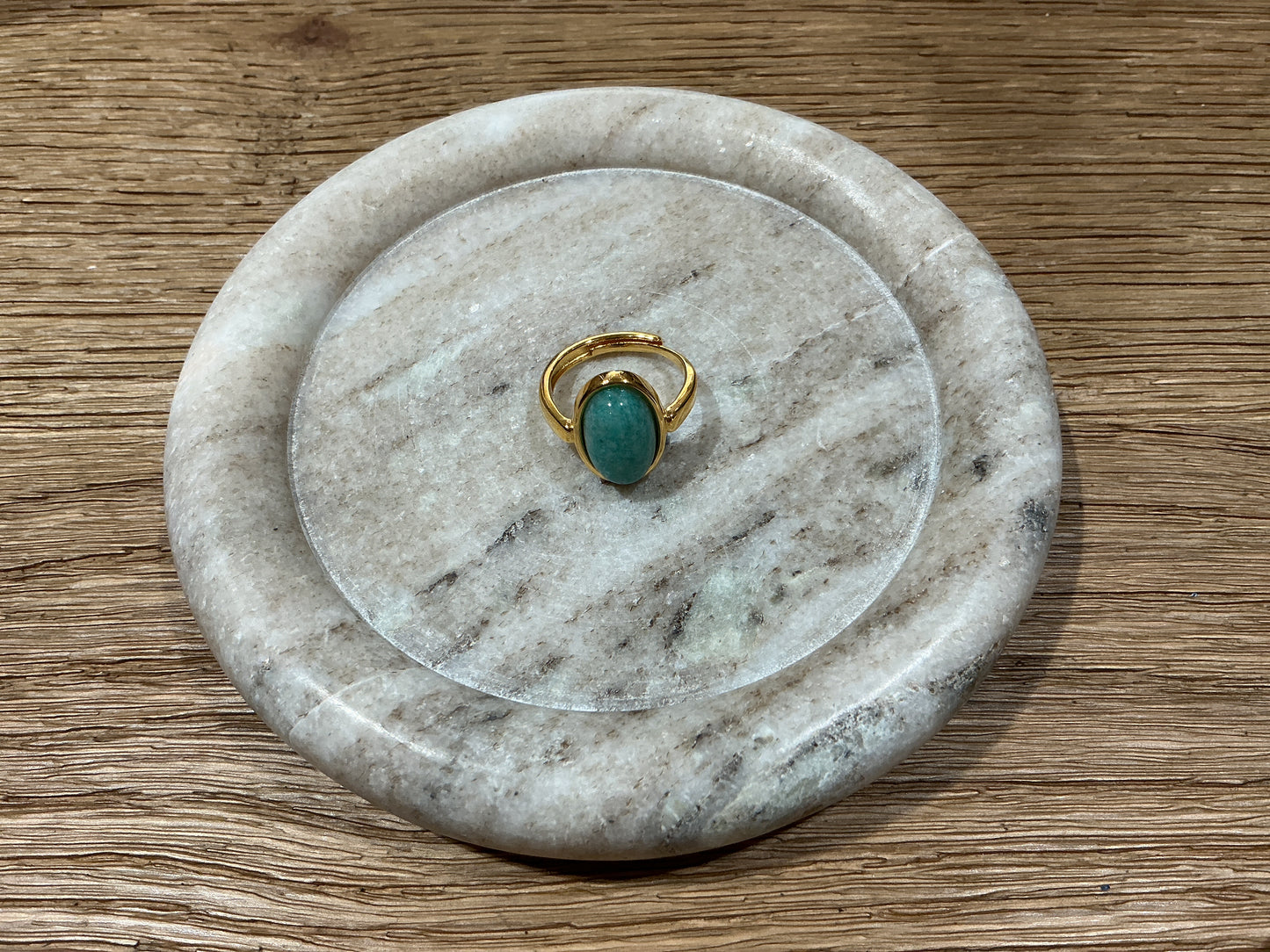 Amazonite adjustable ring