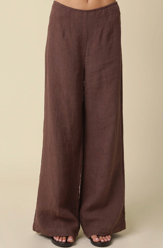 Rita Wide-Leg Linen Pants