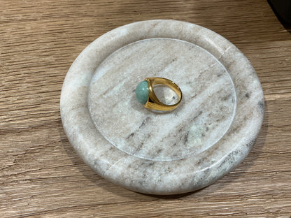 Amazonite circle ring