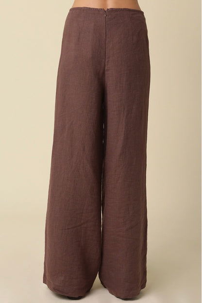Rita Wide-Leg Linen Pants