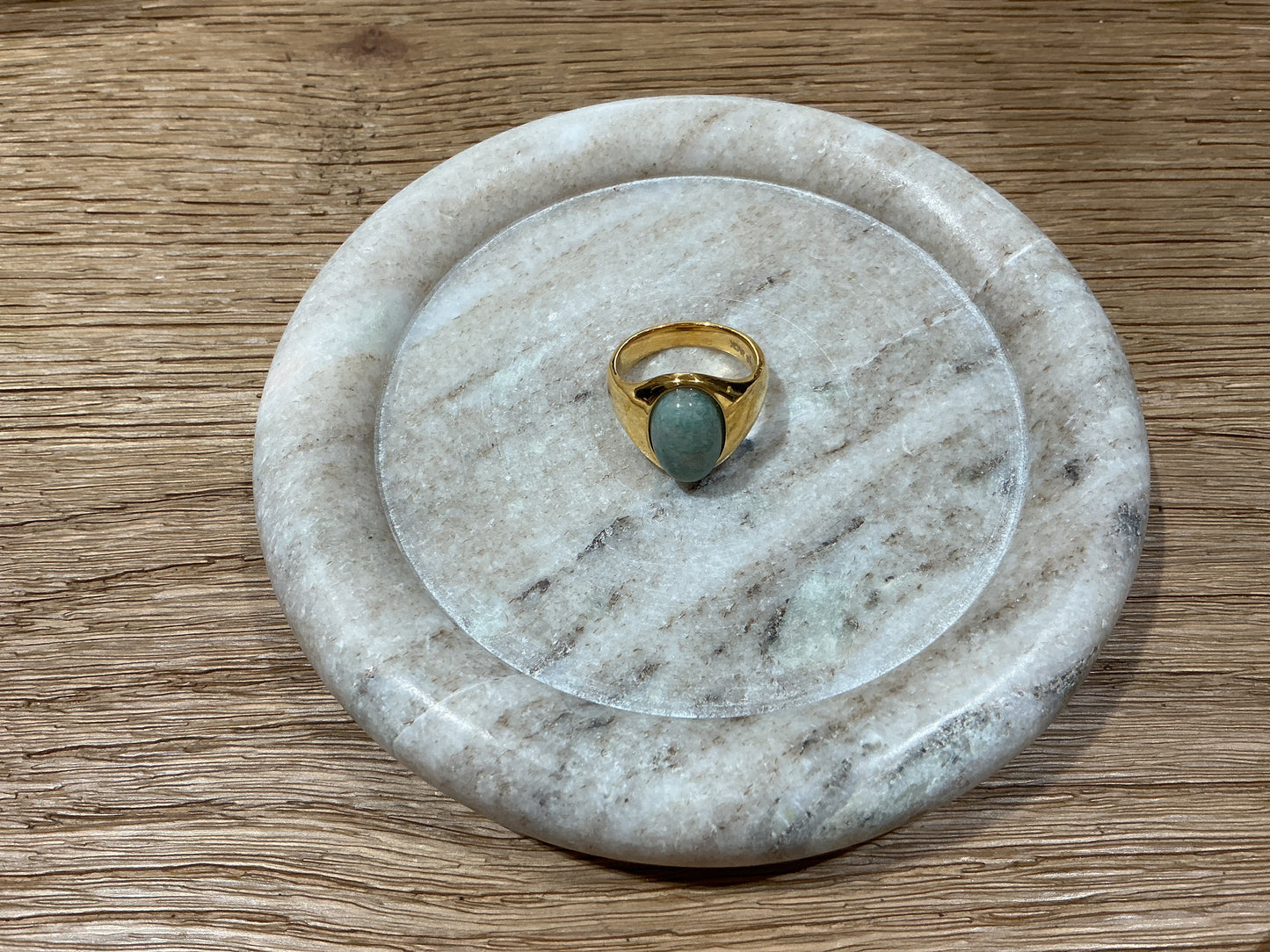 Amazonite oval ring
