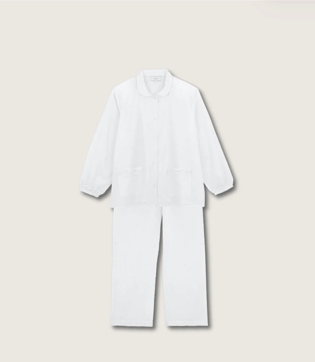 Claudine PJ Set White