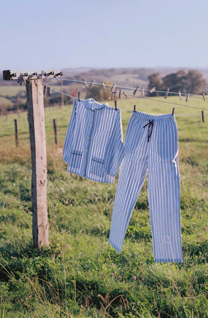 Claudine PJ Set Blue Stripes