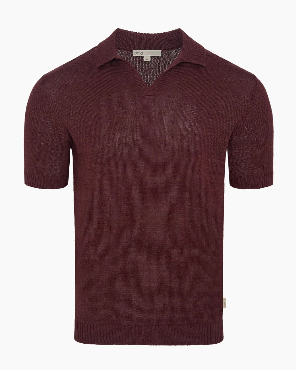 Silk Linen Short Sleeve Johnny Polo