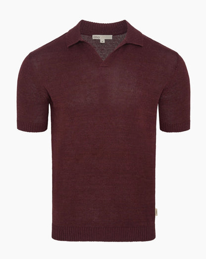 Silk Linen Short Sleeve Johnny Polo