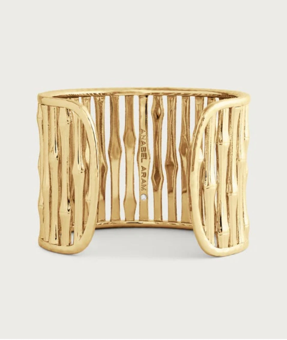 Bamboo Wide Cuff Gold