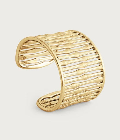 Bamboo Wide Cuff Gold
