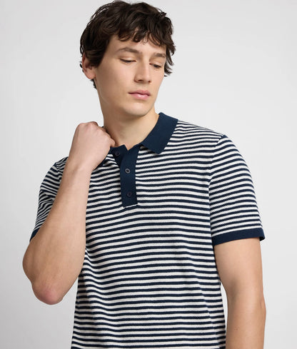 Cotton Textured Knit Polo