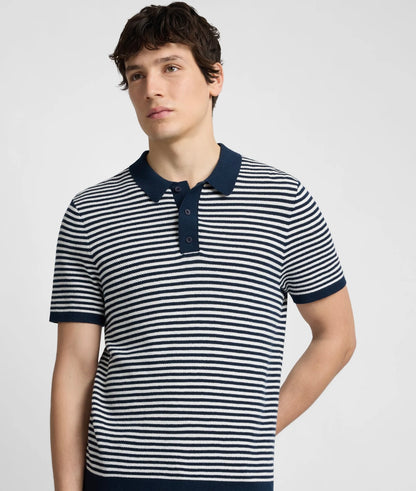 Cotton Textured Knit Polo