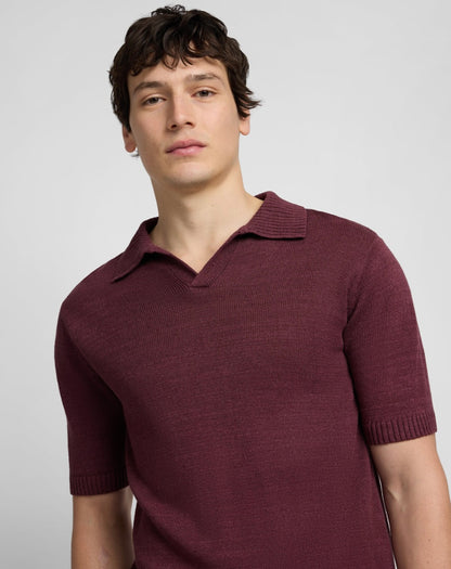 Silk Linen Short Sleeve Johnny Polo