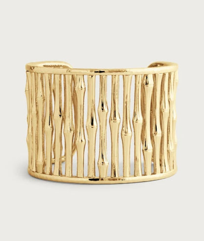 Bamboo Wide Cuff Gold