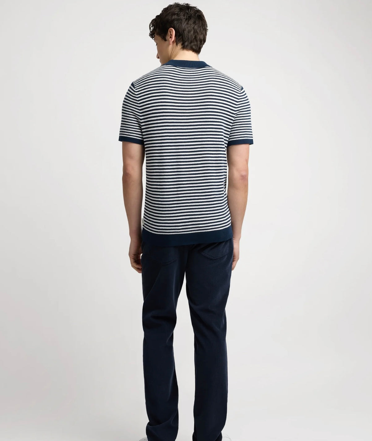 Cotton Textured Knit Polo