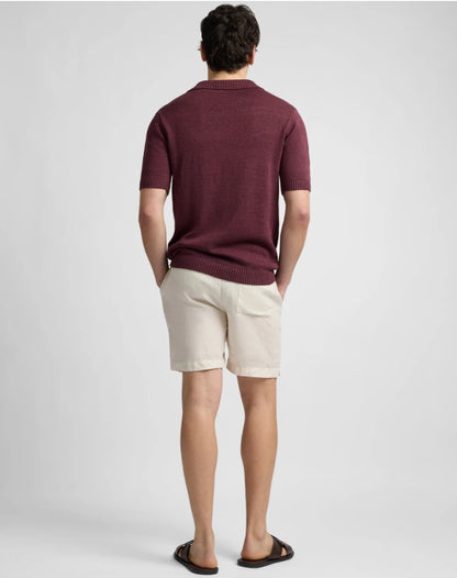 Silk Linen Short Sleeve Johnny Polo