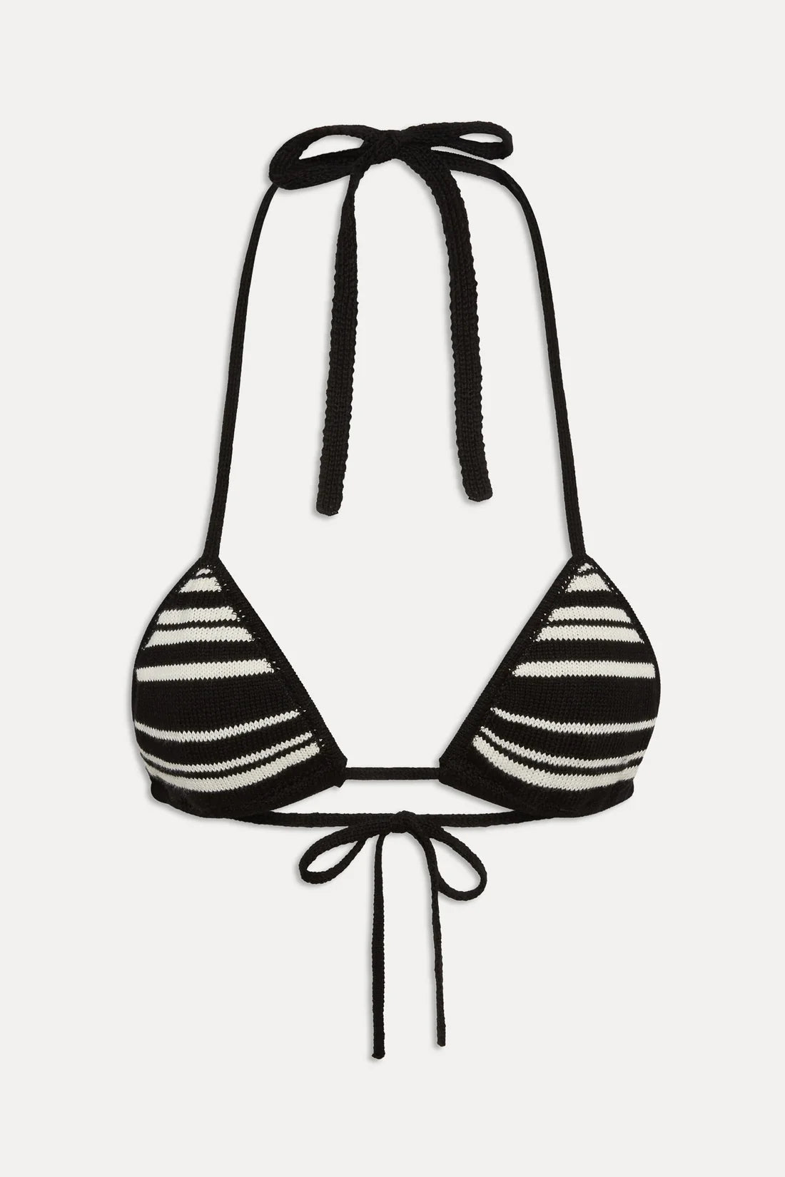 Tide Night Stripe Knit Bikini Top