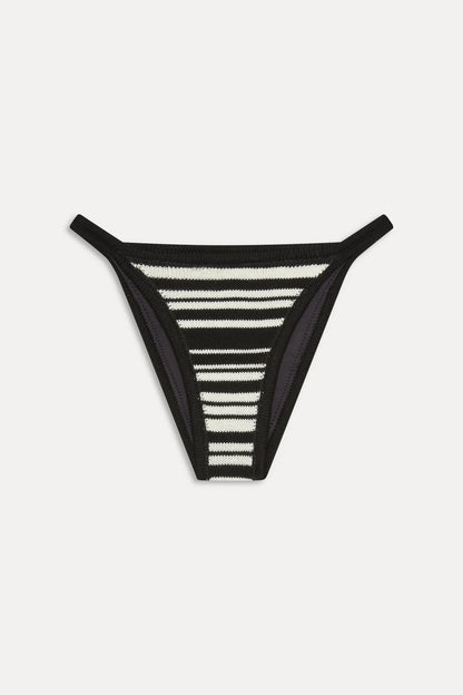 Tide Night Stripe Knit Bikini Bottom