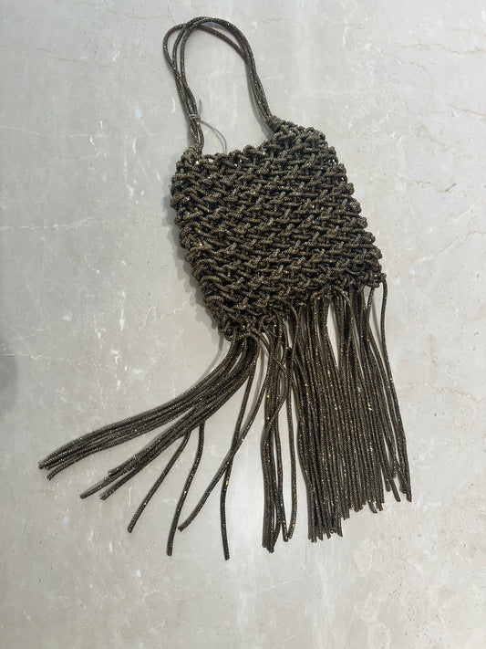Mini Fringe Gold Bag