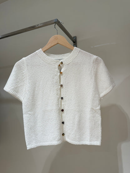 Multi Buttoned Short Sleeve Top