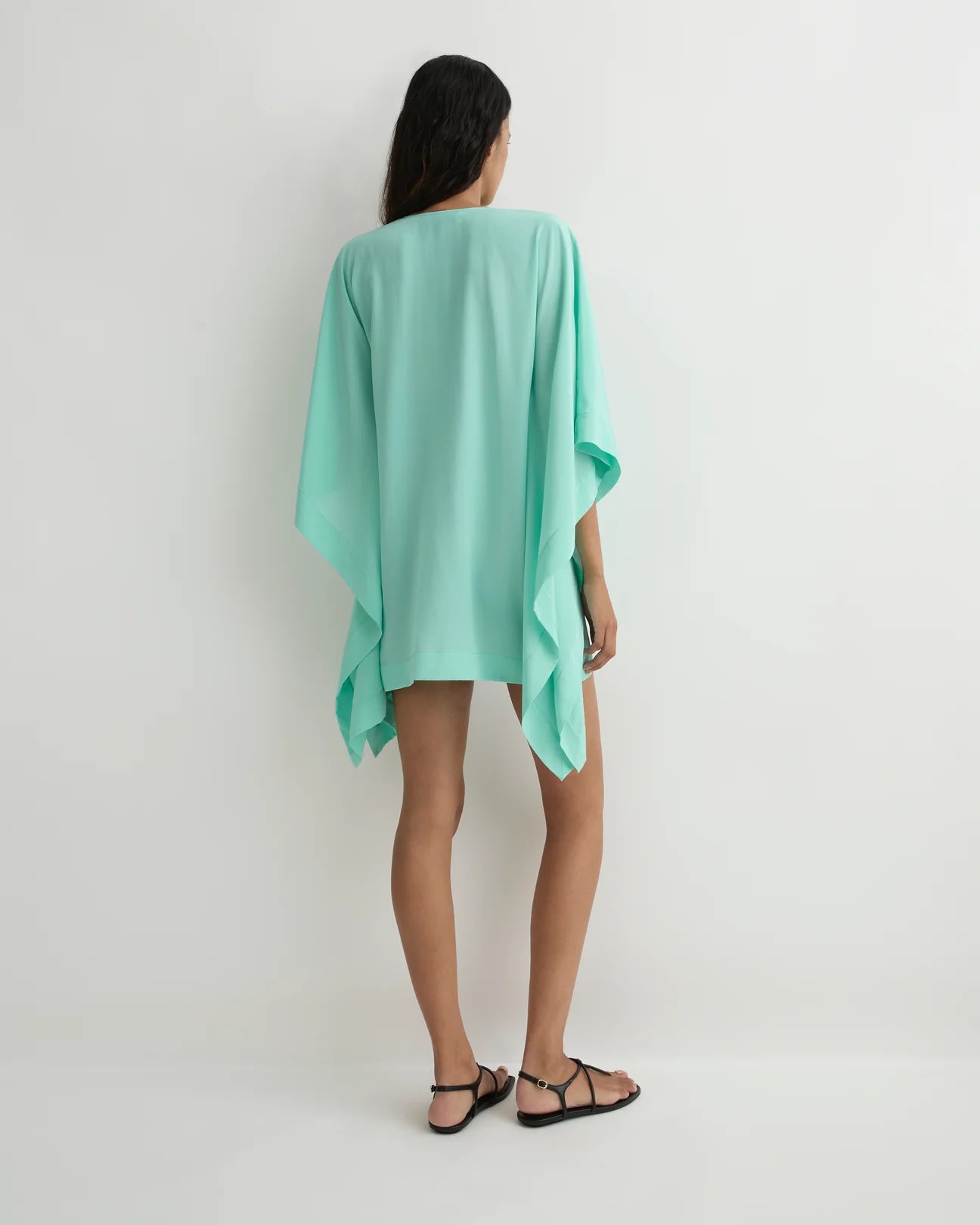 Organic Silk Caftan Mini Dress