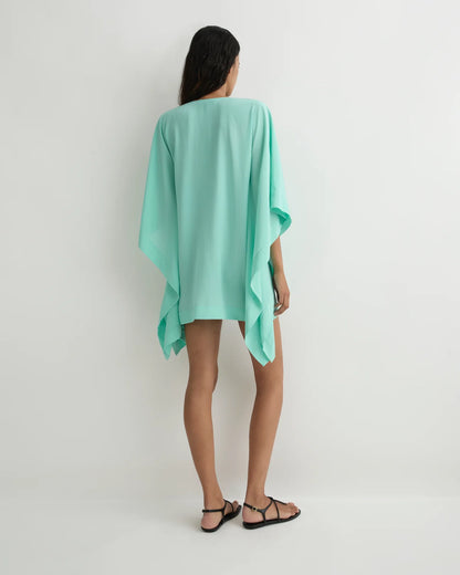 Organic Silk Caftan Mini Dress