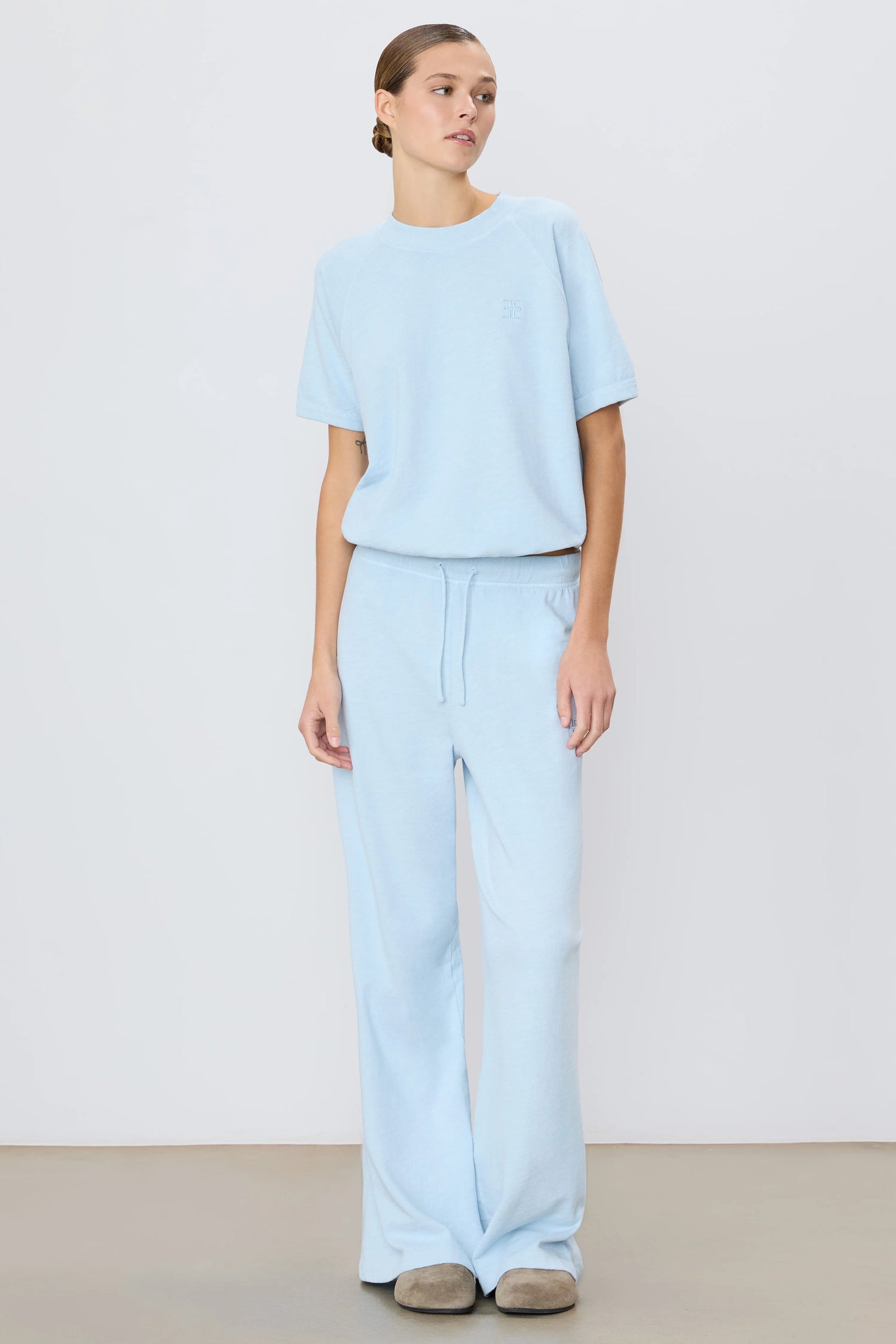 Drawstring Wide Leg Sweatpants