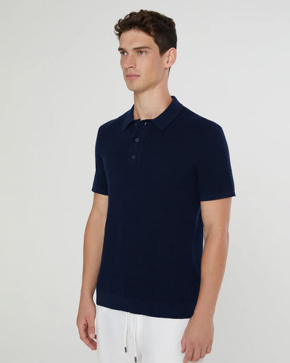 Cotton Textured Knit Polo