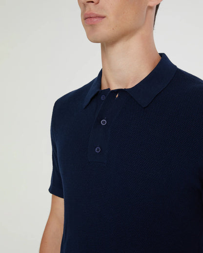 Cotton Textured Knit Polo