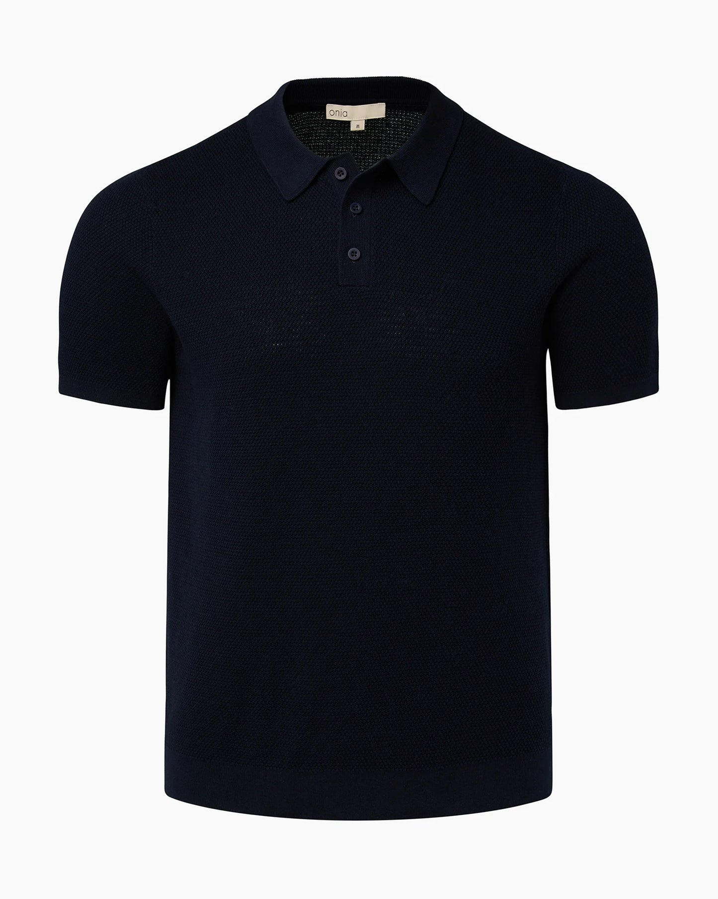 Cotton Textured Knit Polo