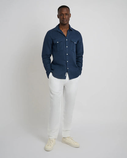 Air Linen Pull-on pant White