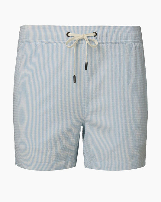 Charles Swim Trunk Checkered Light Blue