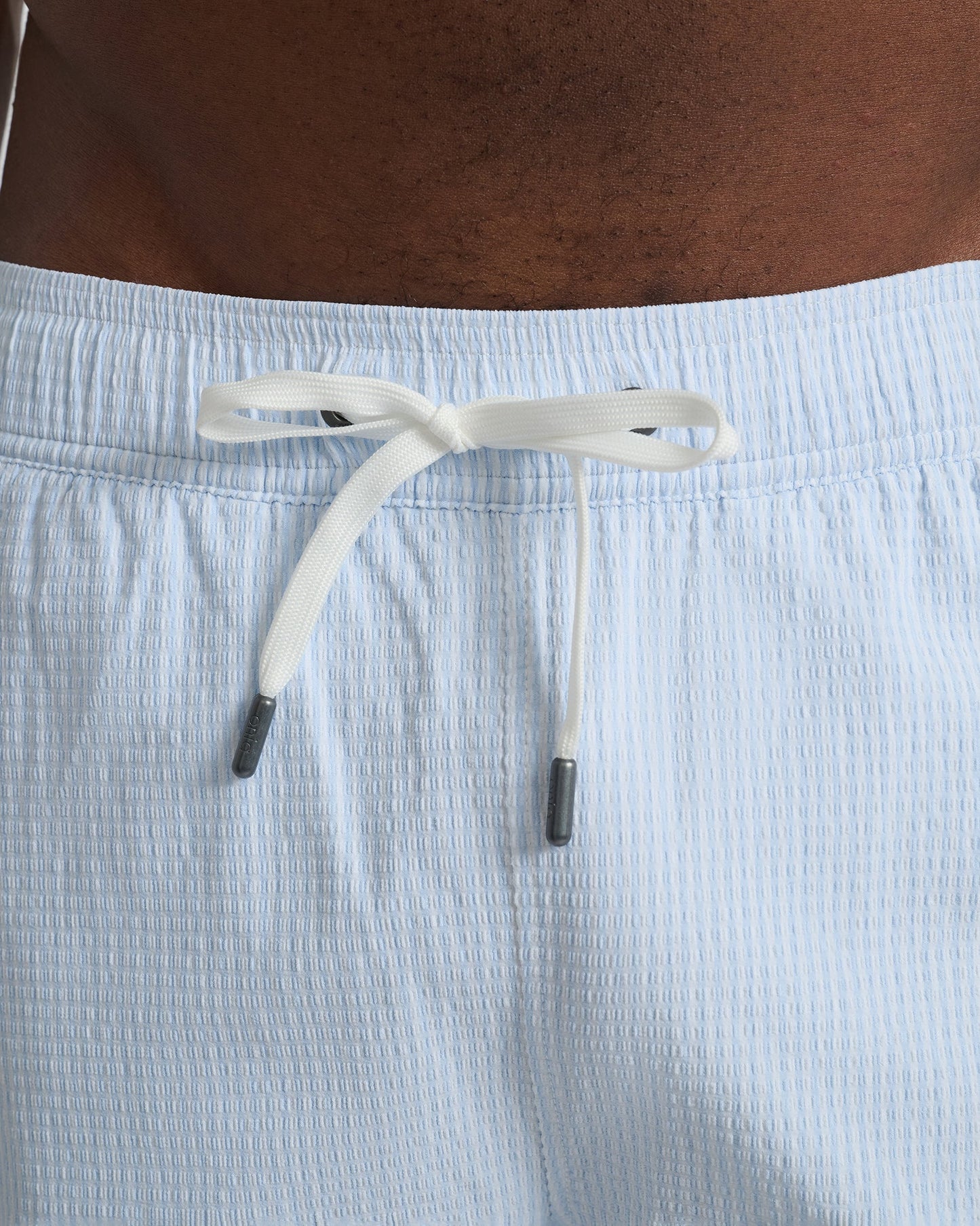 Charles Swim Trunk Checkered Light Blue