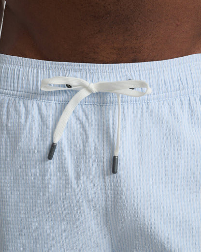 Charles Swim Trunk Checkered Light Blue