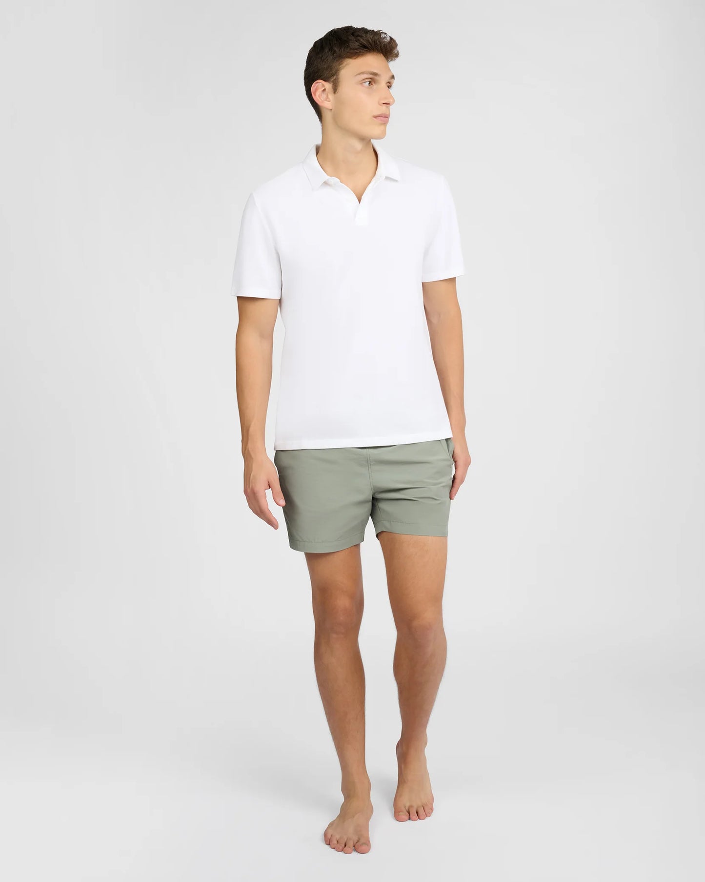 Charles Swim Trunk Checkered Green