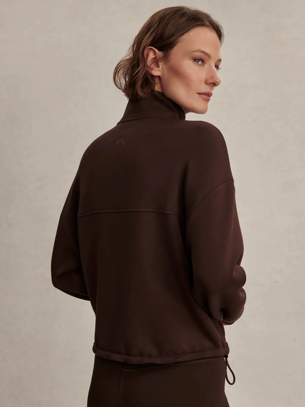 Sian Cropped Half-Zip Sweat