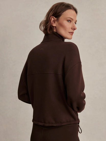 Sian Cropped Half-Zip Sweat
