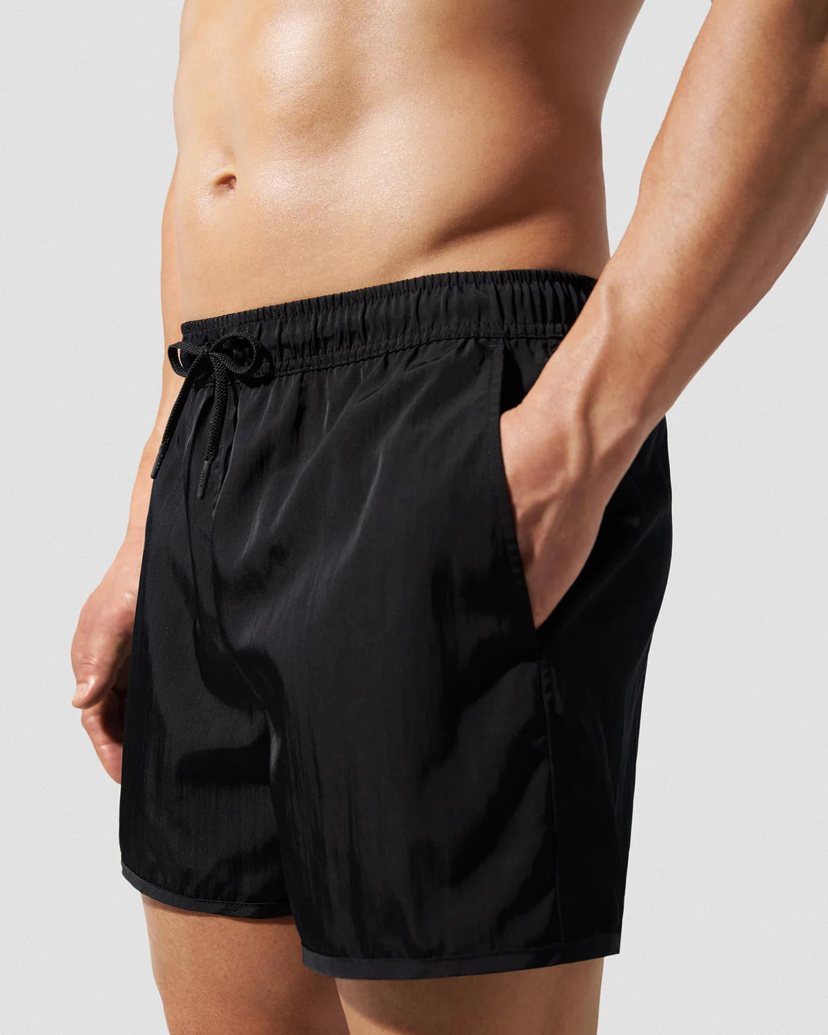 Swim Shorts Satin Twill Black